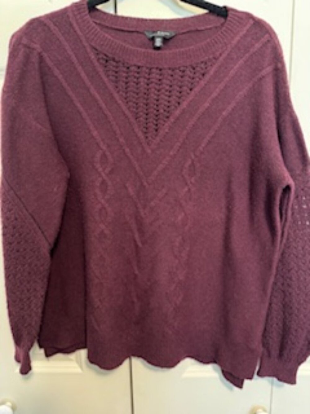 Lucky brand Burgandy pullover tunic sweater